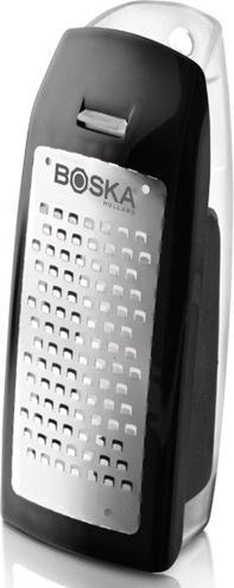 Boska Easy Grater - Râpe de table - Acier inoxydable - Noir - Avec bac de récupération