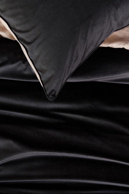 Beddinghouse Dutch Design Astro housse de couette - Plain - Lits-Jumeaux - 240x200/220 - Black