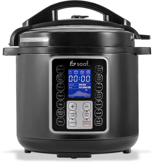 Multicuiseur - Ensemble de 11 pièces - 6L - 12 programmes automatiques - Mijoteuse, cuiseur à riz, cuiseur à vapeur, autocuiseur - Gris - de Saaf
