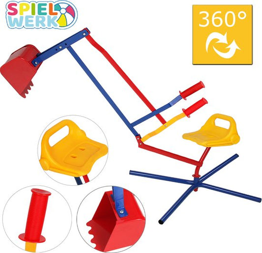 Spielwerk Excavateur avec pelleteuse flexible - rotative à 360