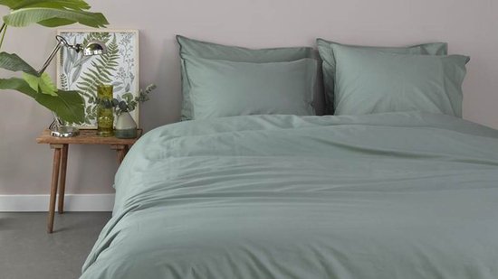 Ambiante Bamboo Uni housse de couette - Lits-Jumeaux - 240x200/220 cm - Green