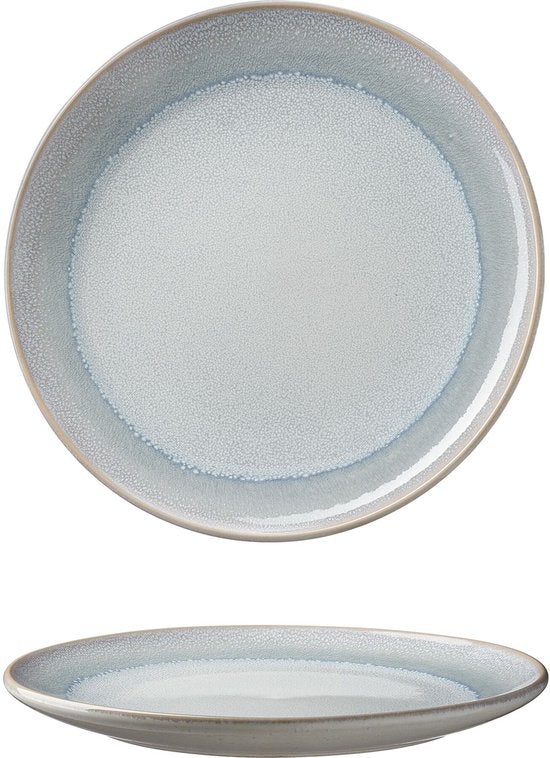 tectake® Service de table Mare - 30 pièces - Faïence à émail brillant - Pour 6 personnes - Service de table fait main - Service de table moderne comprenant des grandes et petites assiettes, des bols, des petits plats et des tasses - Lavable au lave-vaisse