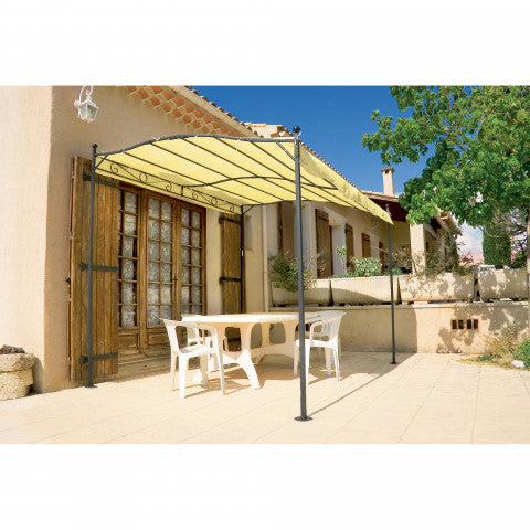 WERKA PRO Auvent de jardin en acier 3 x 2,5 m beige clair