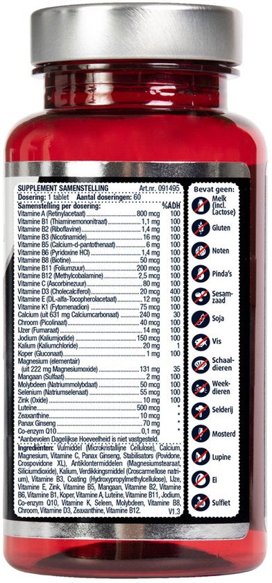 Lucovitaal Multi A-Z 65+ 60 comprimés