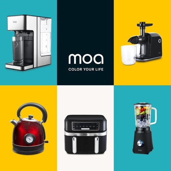 MOA Retro Kettle Red 1.8 litres - Électrique - acier inoxydable - EK3TR