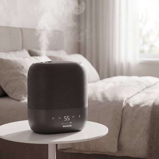 Humidificateur Auronic - 5 L - Convient pour la chambre à coucher, la chambre de bébé, le bureau, le salon et bien plus encore - Humidificateur - Sans BPA - Anthracite
