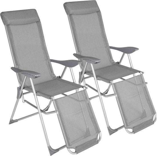 TecTake - Jeu de 2 chaises de jardin pliantes