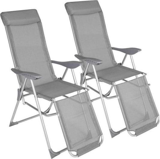 TecTake - Jeu de 2 chaises de jardin pliantes