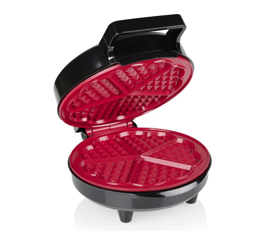 Gaufrier Princess pour gaufres en forme de cœur - Noir - ⌀19 cm - 1200 W