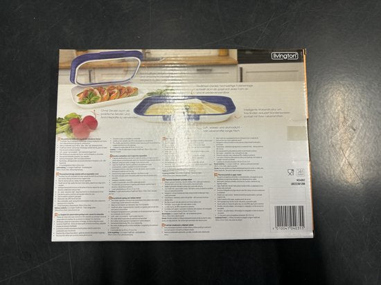 Lot de 2 récipients de conservation Livington Flex & Fresh - plus d'espace grâce au couvercle rabattable - lavables au lave-vaisselle - fermeture à clic et bague d'étanchéité - empilables - préservent longtemps la fraîcheur des aliments