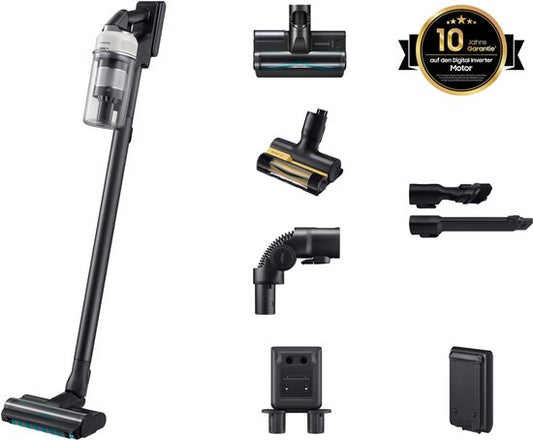 Aspirateur balai Samsung VS70H25XLG à batterie, sans sac, filtre HEPA, 0,8 l, 770 W, noir