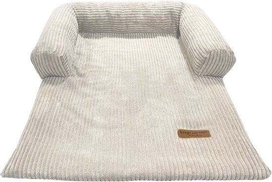 By Cee Cee Original Dog Rug Bench - Panier pour chien - Premium - Entièrement zippé - Tissu côtelé - Beige - 75x90 - Taille S