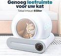 BOME Bac à litière automatique - Bac à litière autonettoyant - Avec application et écran tactile - 65L - Rose