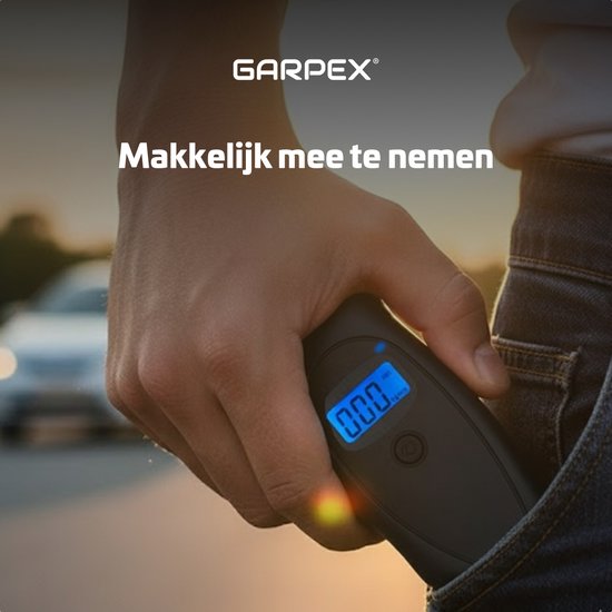 Garpex® Tyre Pressure Gauge - Manomètre pour pneus - Lampe de poche intégrée - Numérique - Manomètre