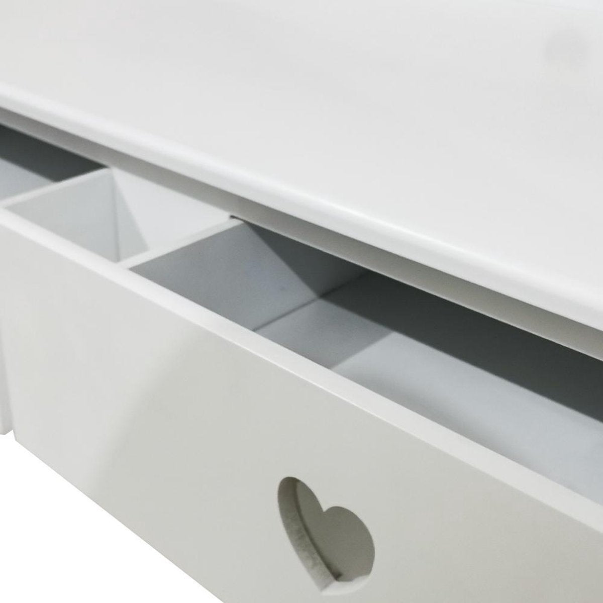 Bureau enfants - VDD - 2 tiroirs - Bureau de travail - 55 x 110 x 61 cm - Blanc