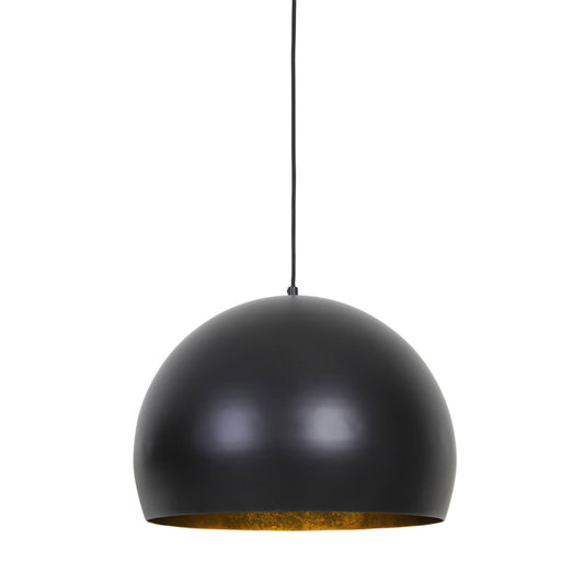 Light & Living JAICEY Lampe pendante Ø56x40 cm - Noir mat avec or - Design industriel - E27