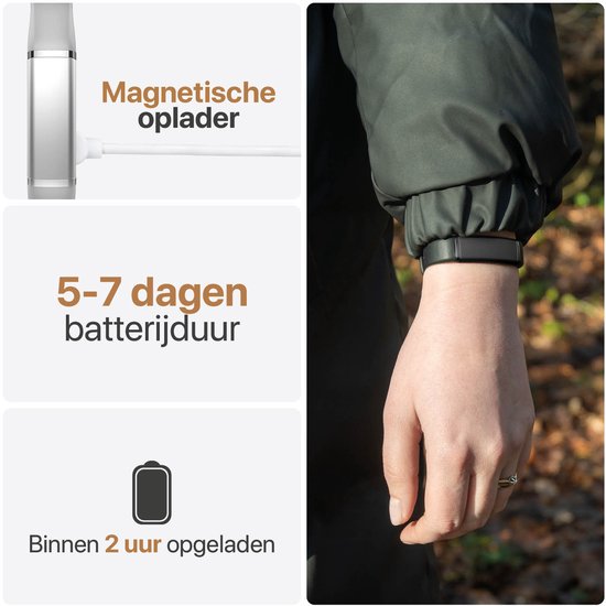 Traceur d'activité - Etanche IP68 - Mesure la fréquence cardiaque, le SpO₂ et le sommeil - Podomètre - Aluminium anodisé - BREND App - Gris - BREND BR-2249