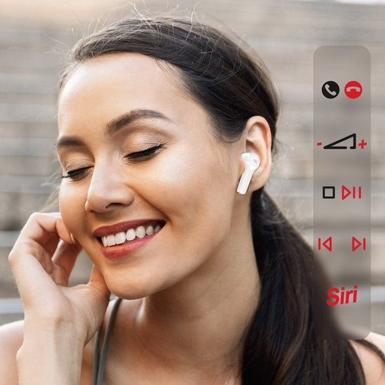 Casque Bluetooth 5.0 IPX5 Contrôle tactile 24 heures Autonomie UiiSii blanc