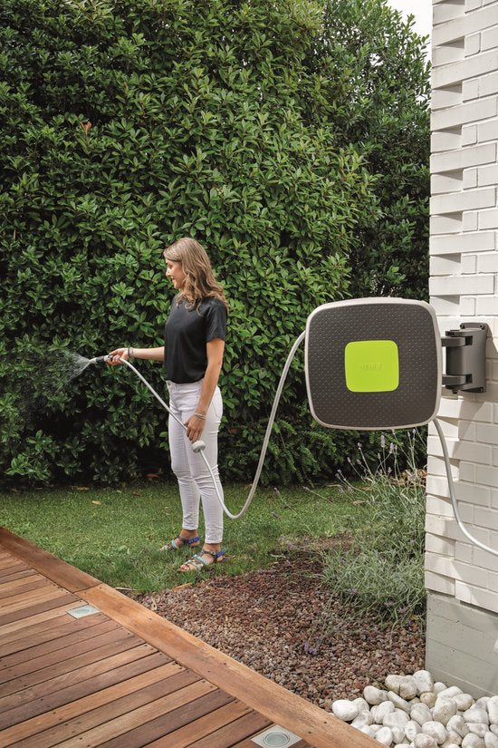 REWALL Boîte à tuyau murale rétractable automatiquement 35 m
