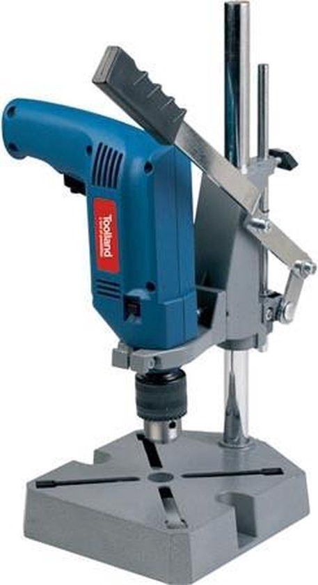 Toolland Support universel, pour perceuse, hauteur de colonne 400 mm, profondeur de perçage réglable, fonte
