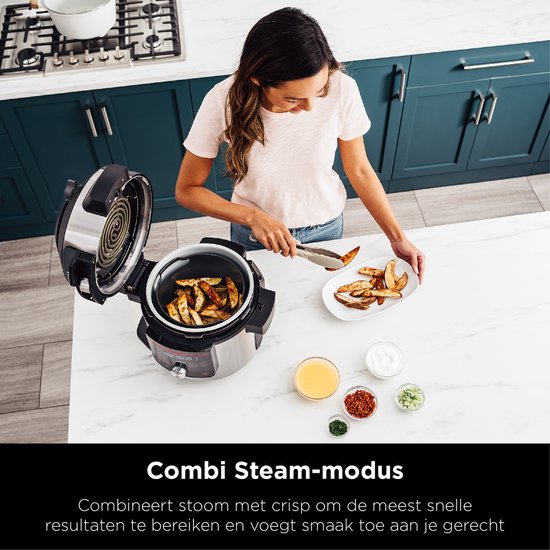 Multicuiseur Ninja Foodi OL650EU - 12 fonctions de cuisson - 7,5 litres - Comprend les fonctions friteuse à air chaud, cuisson sous pression, cuisson à la vapeur et grill