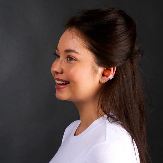 Écouteurs sans fil Bluetooth Grundig - Écouteurs sans fil avec écran LED et boîtier de recharge - Intra-auriculaires avec technologie OWS et chargeur USB-C - Orange