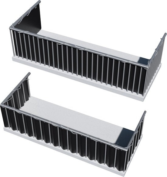 Tectake - Brise-vue de balcon - variante 2 gris 75 cm - 402878