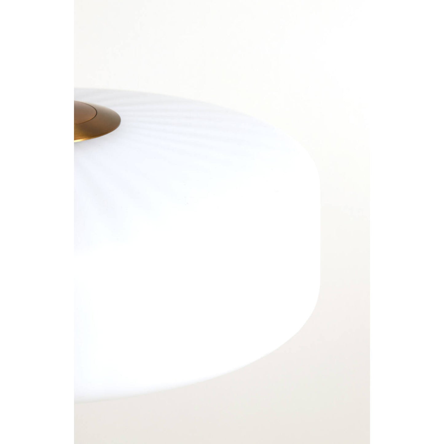 Light & Living Lampe suspendue Pleat - Ø30x17 cm - Blanc mat/Doré