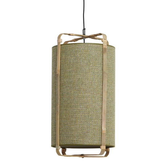 Light & living lampe suspendue Sendai Ø42 x 70 cm - vert avec bambou naturel
