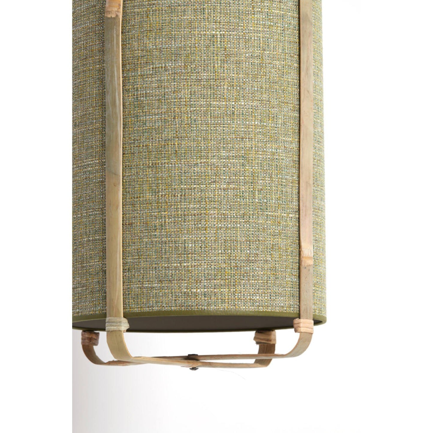 Light & living lampe suspendue Sendai Ø42 x 70 cm - vert avec bambou naturel