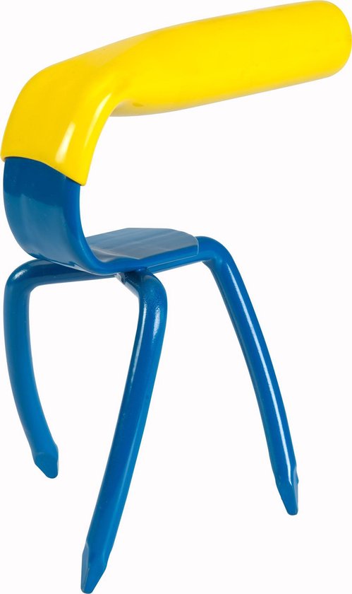 Garden Claw Mini MC220-1 - Fourche à pelle - Ameublir le sol, Désherber, Aérer le sol, Cultiver - Bleu/Jaune