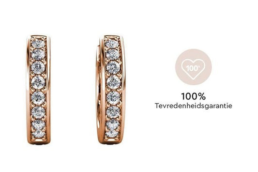 Yolora Boucles d'oreilles enfants avec cristaux Kalpa Camaka - couleur Ros� - plaqué or 18K Ros�