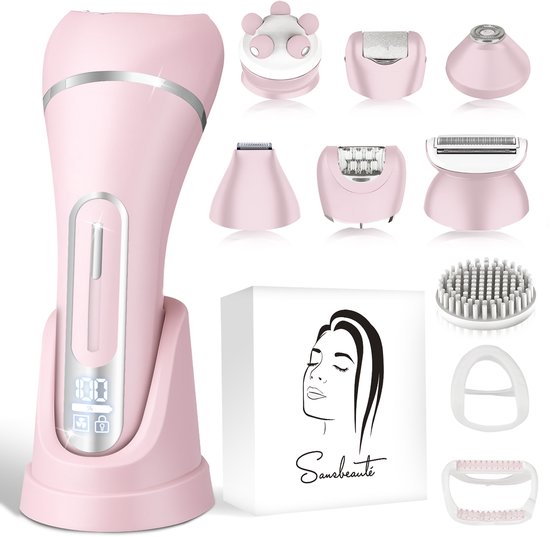 Sansbeauté® 7 in 1 rasoir pour femmes - visage - aisselles - jambes - épilateur - tondeuse pour femmes et dames - tondeuse bikini pour dames - rasoir femme