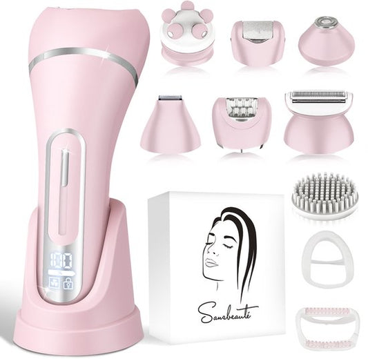 Sansbeauté® 7 in 1 rasoir pour femmes - visage - aisselles - jambes - épilateur - tondeuse pour femmes et dames - tondeuse bikini pour dames - rasoir femme
