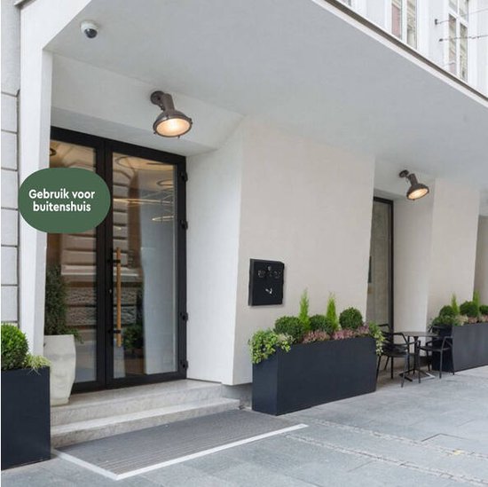 BRASQ Cendrier mural noir - Cendrier - Cendrier extérieur - Cendrier mural verrouillable