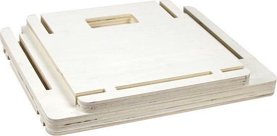 Caisse de rangement pour disques vinyles lp - stocker les disques dans une caisse de rangement pour disques lp - bois - blanc