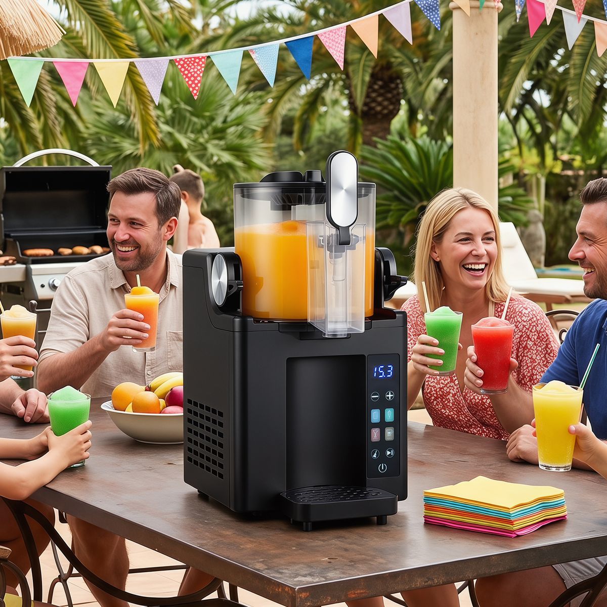 Machine à granités Coast - 1,5 litre - Commande tactile LED - Fonction d'auto-nettoyage - Noir