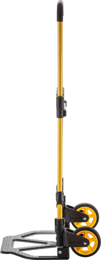 Stanley Foldable Hand Trolley SXWTD-FT580 - Max. 70KG - 41 x 40 x 102 CM - Aluminium - Cordon élastique inclus - Noir/Jaune