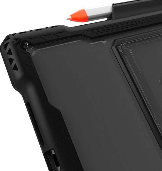 MAXCases Shield Extreme-X Noir avec support pour Pencil / Crayon Apple iPad 8 (2020) / iPad 7 (2019)