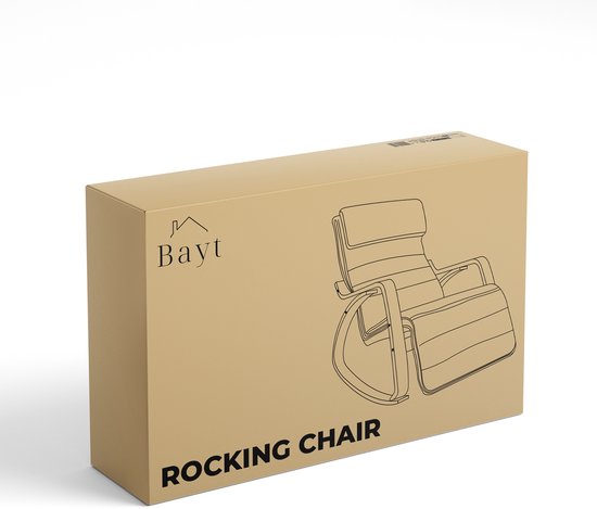 Fauteuil à bascule Bayt - Fauteuil - Fauteuil à bascule pour chambre d'enfant - Fauteuil de relaxation - Blanc