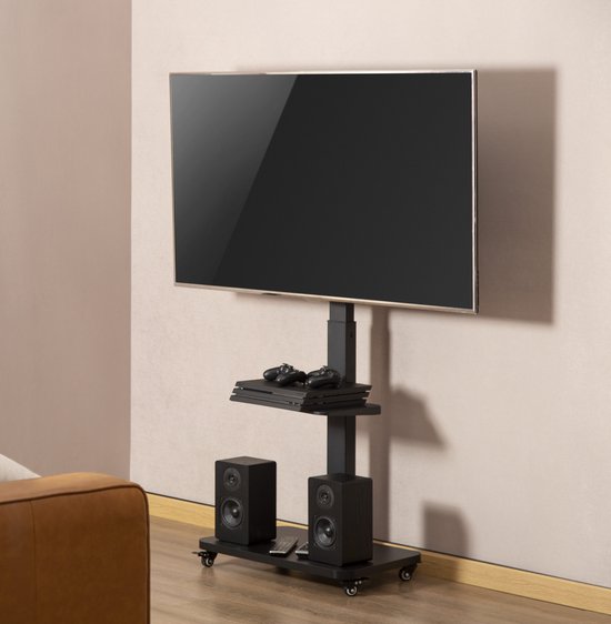 Support TV sur roulettes - rotatif - 37 pouces à 75 pouces