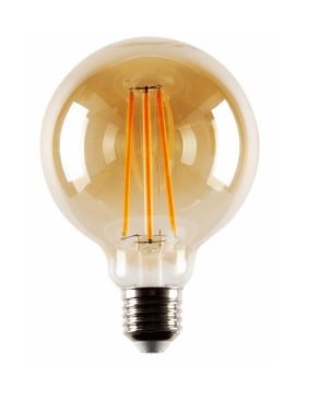Brillant Lampe LED Ø 80 mm A+ Filament 4W/E27 300lm 1800K MAX