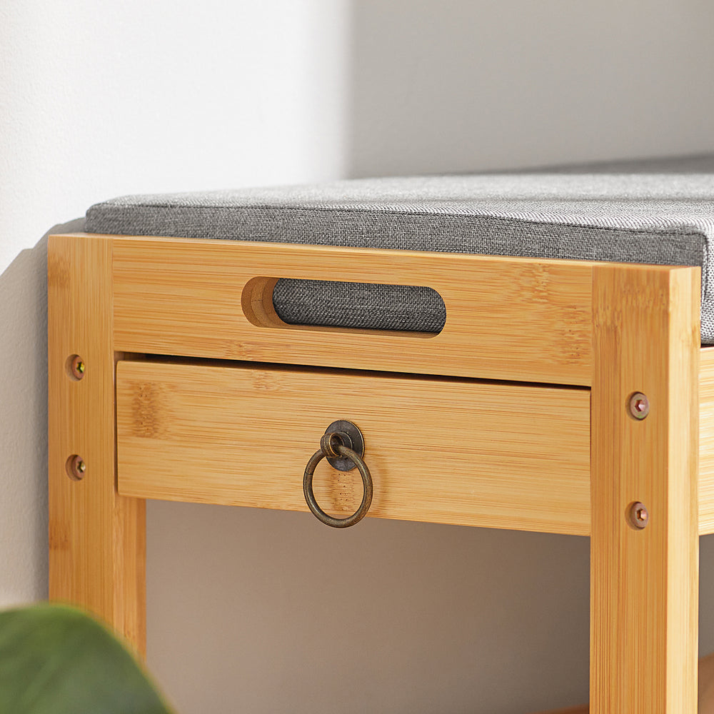 SoBuy FSR49-N Meuble à chaussures 2 étagères en bambou