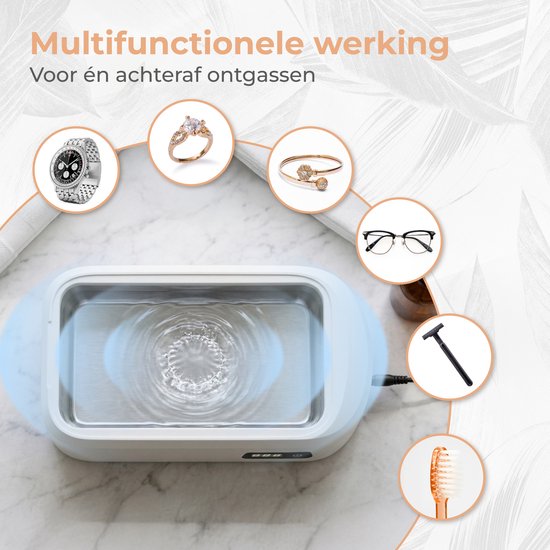 Nuvance Nettoyeur à ultrasons - Bain pour lunettes - 640 ml - Nettoyeur à ultrasons pour lunettes et bijoux - Nettoyeur pour prothèses dentaires