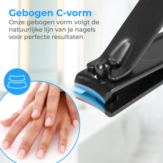 Nuvance - Coupe-ongles - 4 en 1 - Set de coupe-ongles avec lime à ongles - Coupe-ongles - Coupe-ongles de pied - Pour ongles dégarnis