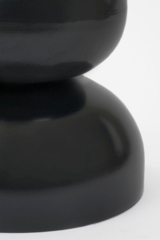Mica Decorations Luna Table d'appoint - Table d'appoint ronde H46 x Ø32 cm - Petite table en fer pour chambre ou salon - Table de chevet ou table pour plantes - Noir