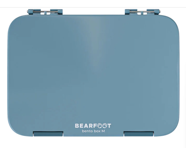 Boîte à bento Bearfoot - Bleu - 21,3 x 15 x 4,5 cm - Étanche, lavable au lave-vaisselle