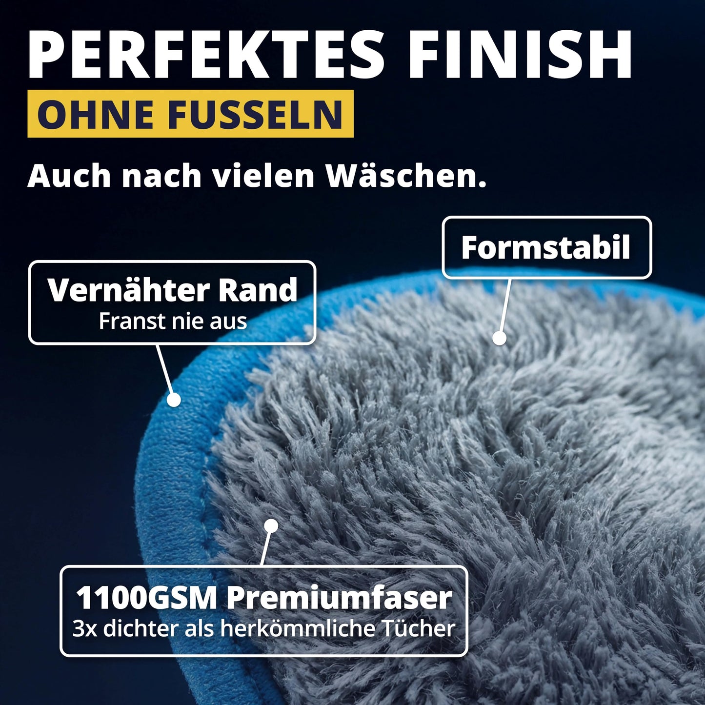 Licargo : lot de 2 chiffons en microfibre pour voiture - 1 100 g/m² - 40 x 40 cm - ne peluchent pas et n'abîment pas la peinture