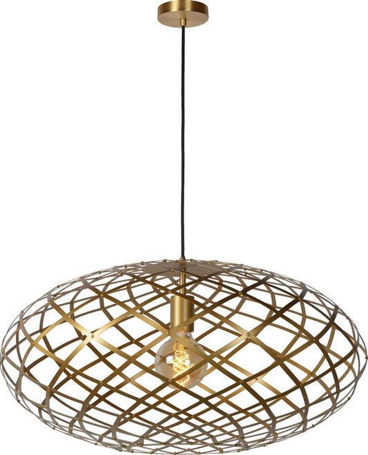 Lucide WOLFRAM - Suspension - Ø 65 cm - 1xE27 - Or mat / Laiton