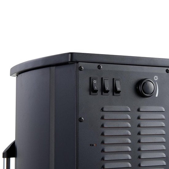 MOA Cheminée électrique EFS183 - Cheminée d'ambiance et chauffage - 2000W - Flammes réalistes - Espace Décoration Bois - Noir